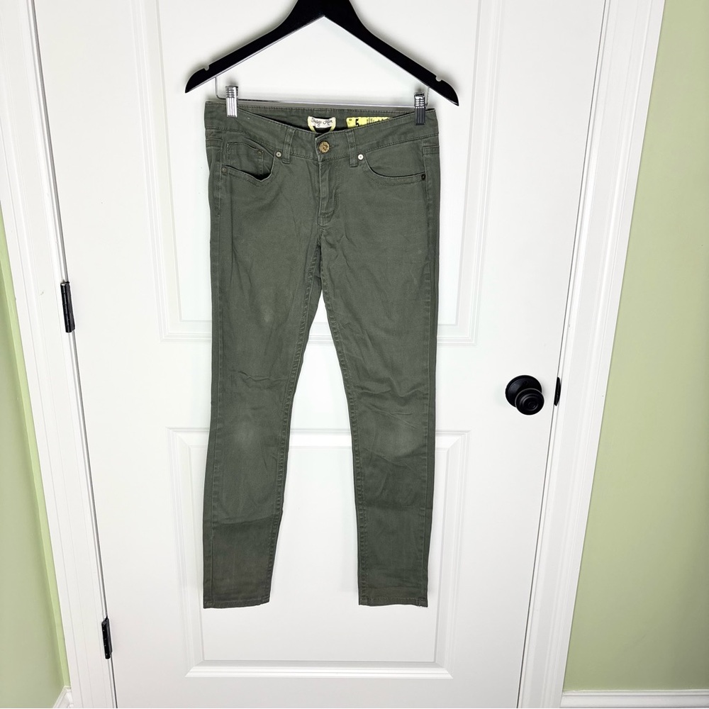Indigo Rein Olive Green Slim Jeans